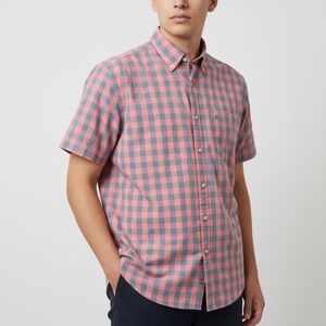 J. Crew Casual Pink and Grey Plaid Shirt